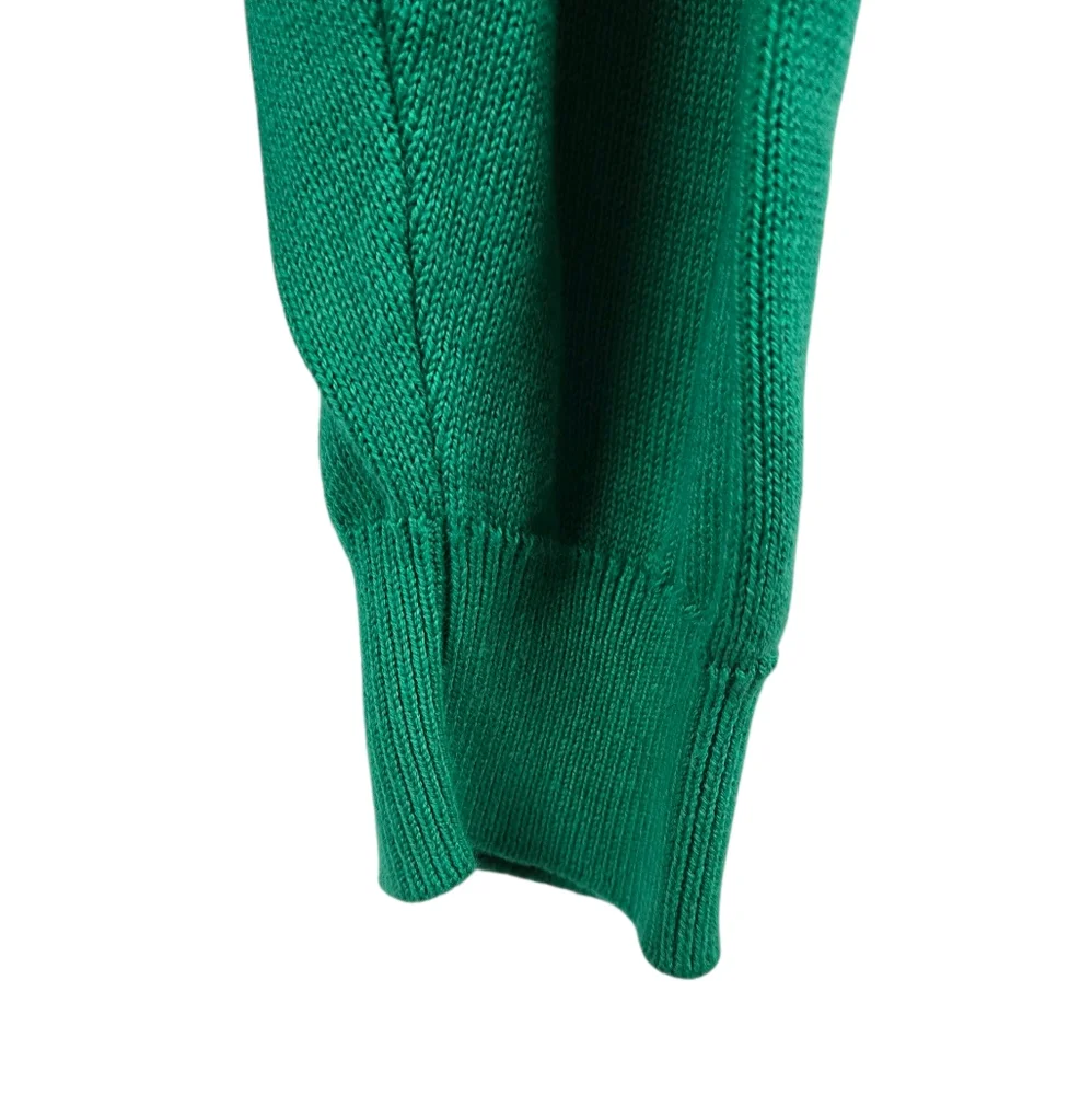 St Michael Mens Green Cotton Crewneck Oversized Sweater